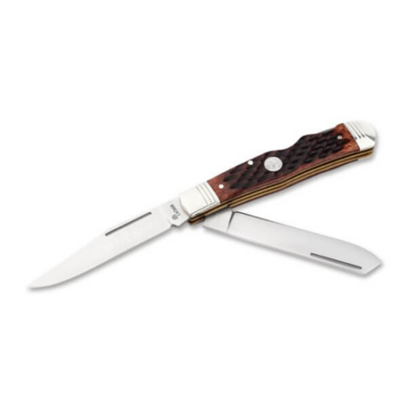 Ts 2.0 Double Lock Trapper Jigged Brown Bone