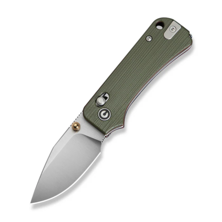 Civivi Baby Banter 2 - Tg Thumb Stud & Crossbar Lock Knife Milled Green - Red G10 Handle (2.34" Satin Finished 14c28n Blade)
