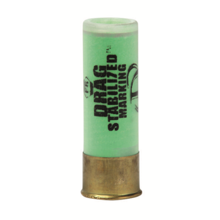 Drag Stabilized 12-gauge Marking Bean Bag Round