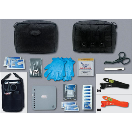 E.t.r. Standard Active Shooter-bleed Aid Kit With S.t.a.t. Tourniquet (black) And Nu-stat Dressing
