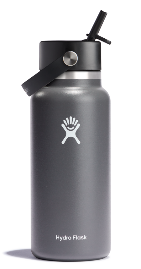 Wide Mouth Insulated Water Bottle w/ Flex Straw Cap