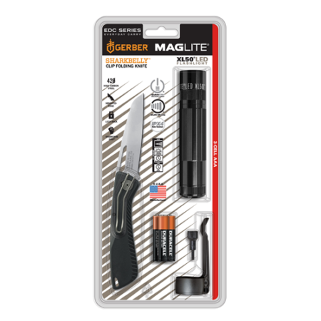 Xl50 3 Aaa-cell Flashlight-knife Combo