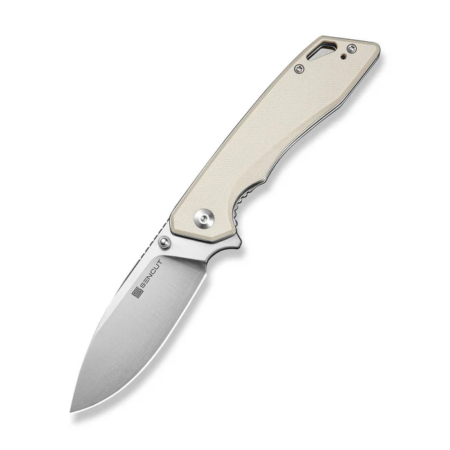 Stratex Flipper & Thumb Stud Knife Ivory G10 Handle (3.17" Satin Finished 9cr18mov Blade)