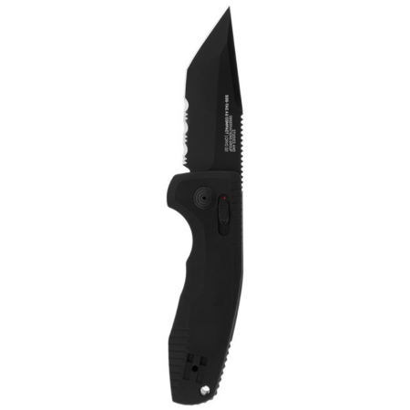 Sog-tac Au Compact  Black - Tanto - Partially Serrated