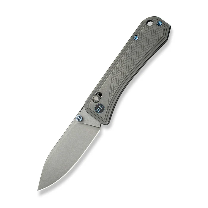 Weknife Bougie Banter Thumb Stud & Crossbar Lock Knife Upscale Art Deco Styling On Gray Titanium Handle (2.91" Gray Stonewashed Cpm S45vn Blade) We24009-2