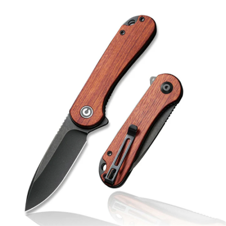 Civivi Elementum Flipper Knife Wood Handle (2.96" D2 Blade)